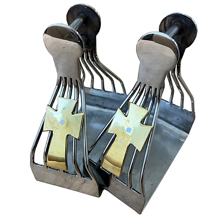 Estribo INOX - Cruz Dourado