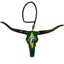 LongHorn Cabeça De Boi Para Retrovisor Pintura Fosca