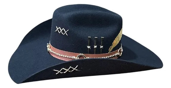 Chapeu 3 Cravos Americano Preto