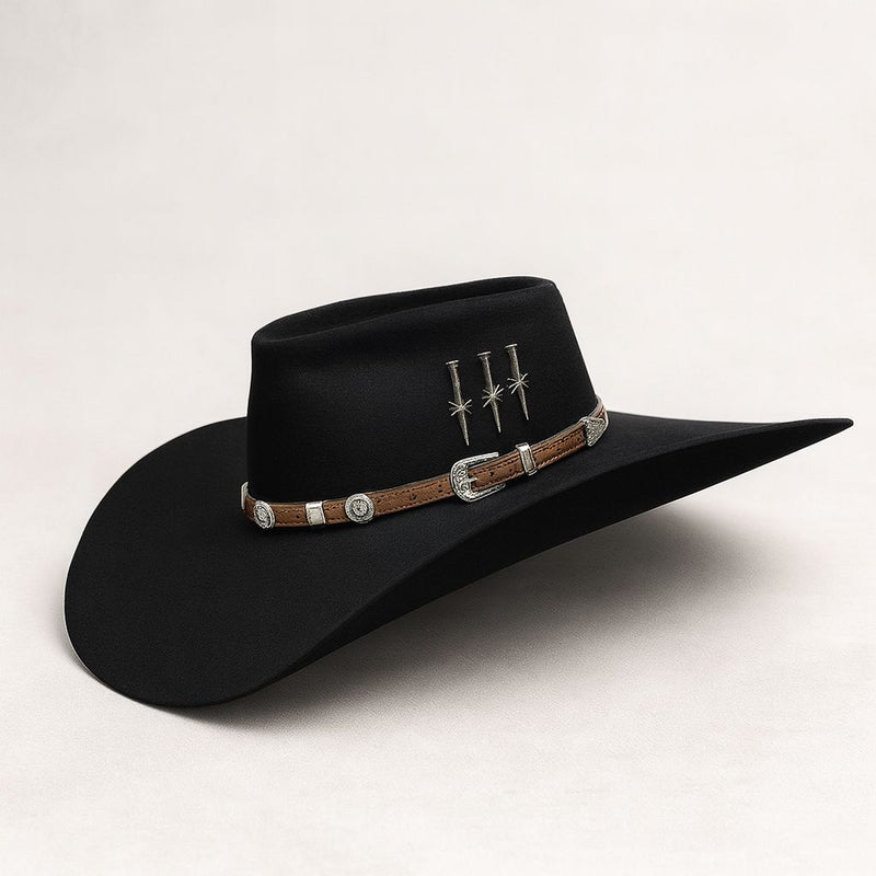 Chapeu 3 Cravos Americano Preto