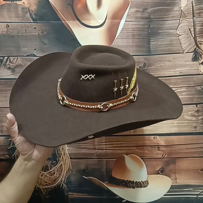 Chapeu 3 Cravos Americano Marron